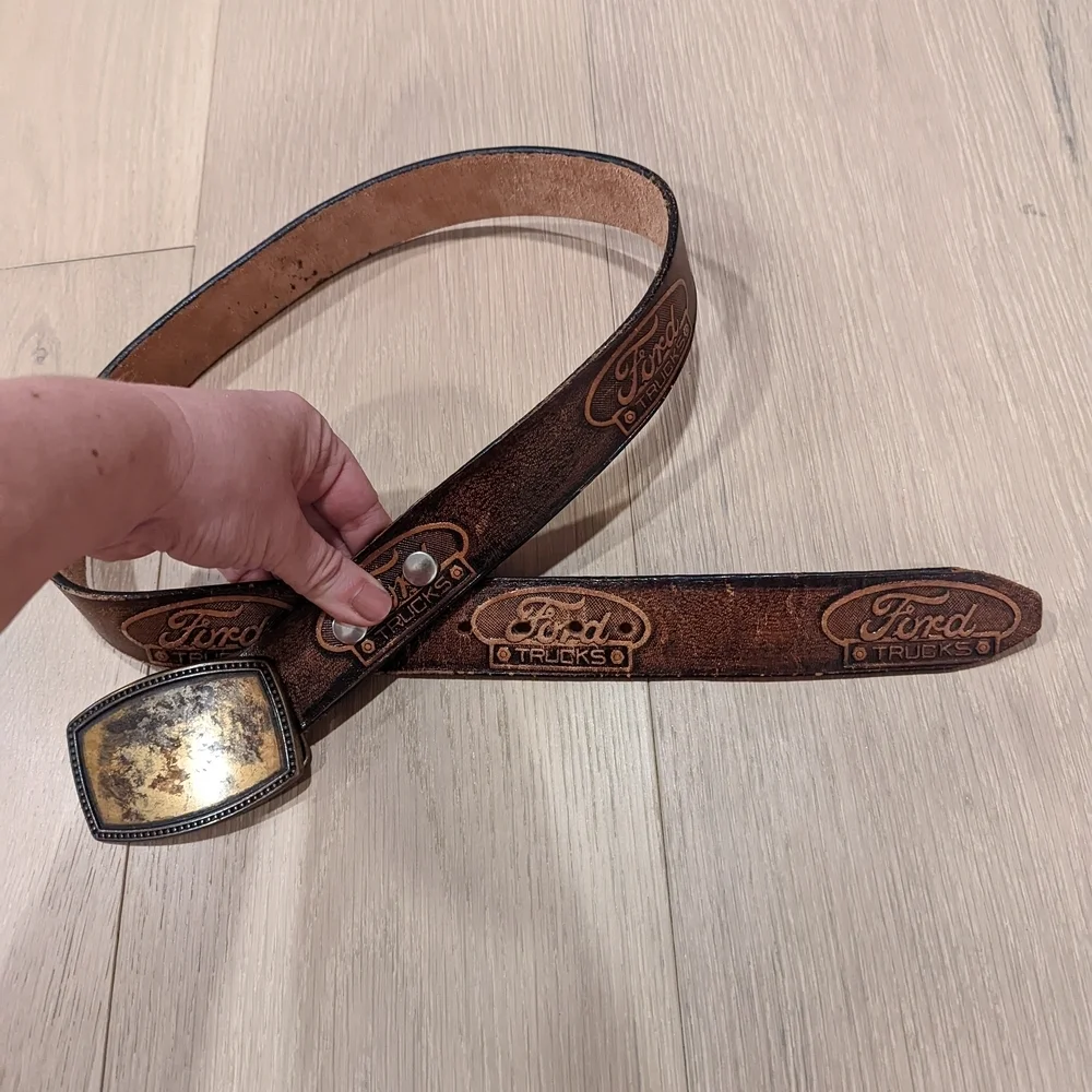 Brown Leather Ford Trucks Belt